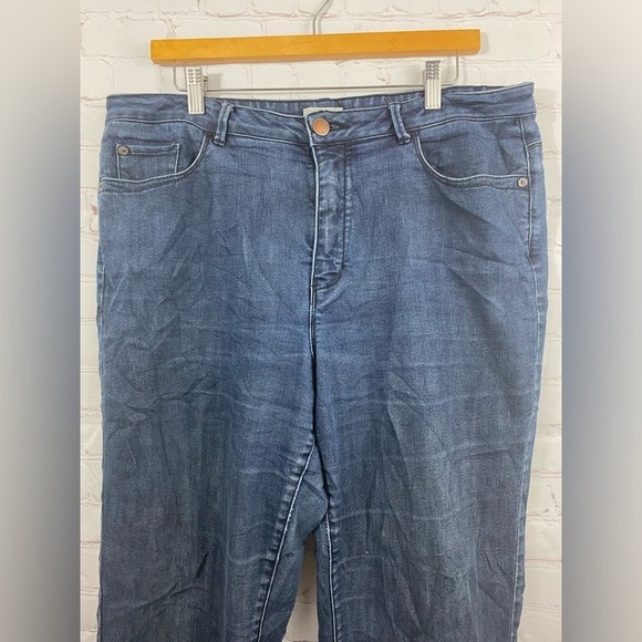 Coldwater Creek Jeans Womens Plus Size 16 Medium Wash High Waisted Straight Leg - Picture 5 of 10